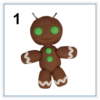 #1 3D printed traditional gingerbread man keyring