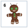 #6 3D printed traditional gingerbread man keyring smiling