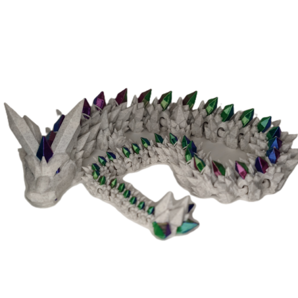 Dragon 75% CinderWings Crystal Dragon Printed with tri colur PLA silk and Tile filament