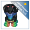 Rottweiler front image A 3D-printed figure of a Rottweiler standing upright, showing its characteristic black and tan markings, stocky build, and distinct facial details.